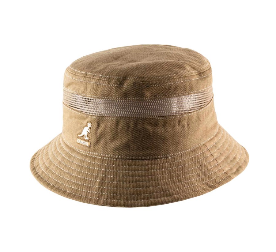 Kangol Distressed Cotton Mesh Bucket Hot